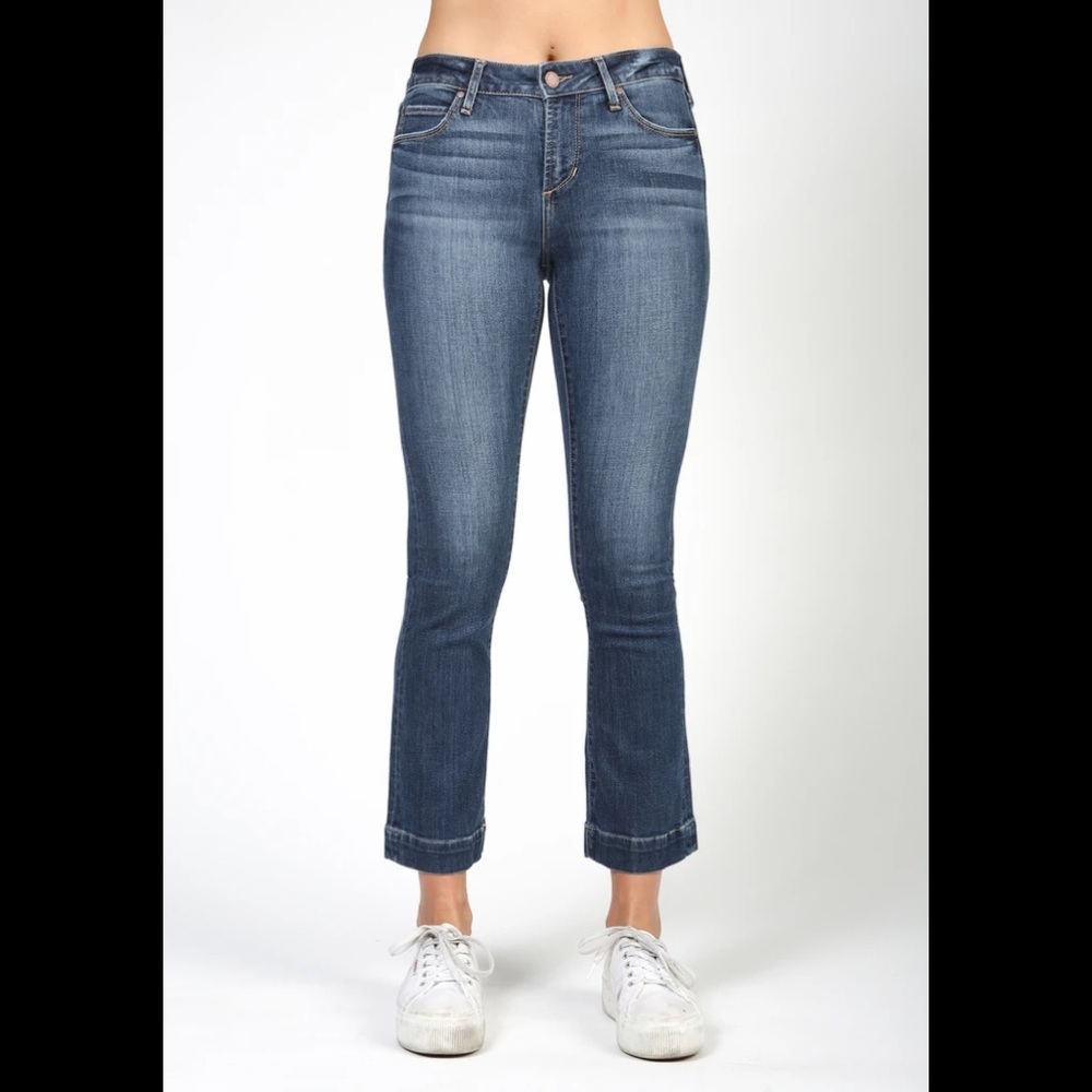 Super soft denim crop flare